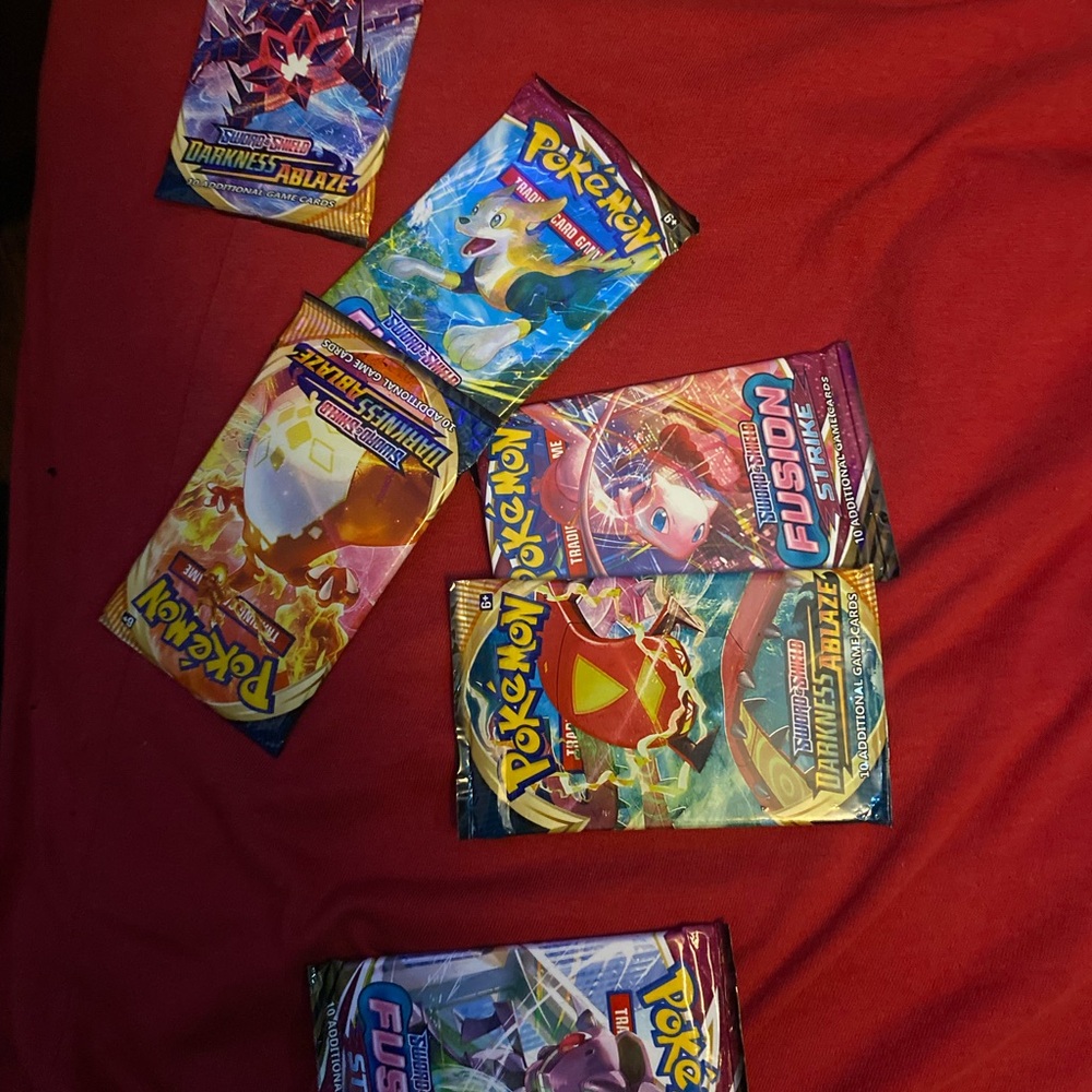 Pokemon Trading Card Booster Packs unopened 6 in total